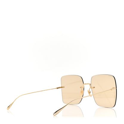 Gucci Acetate Detachable Charm Square Frame Sunglasses GG1147S Gold 4 of 8