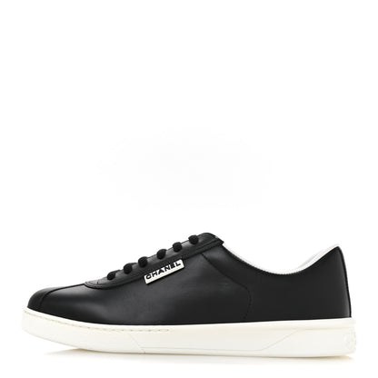 Chanel Calfskin CC Womens Sneakers 40.5 Black 1 of 9
