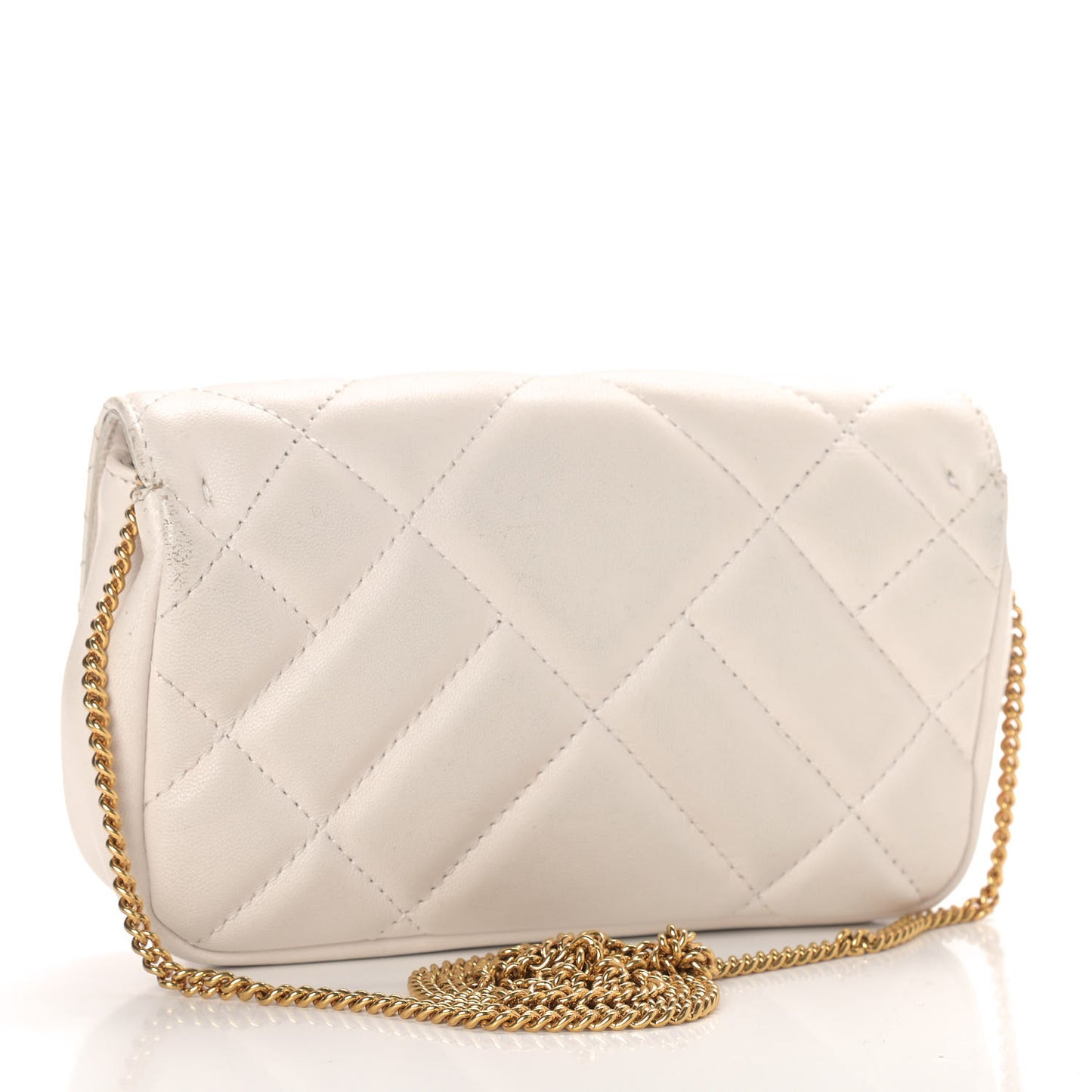 Nappa Barocco Quilted Vanitas Crossbody White