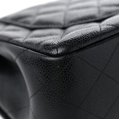 Chanel Caviar Quilted Jumbo Double Flap Black 10 of 15