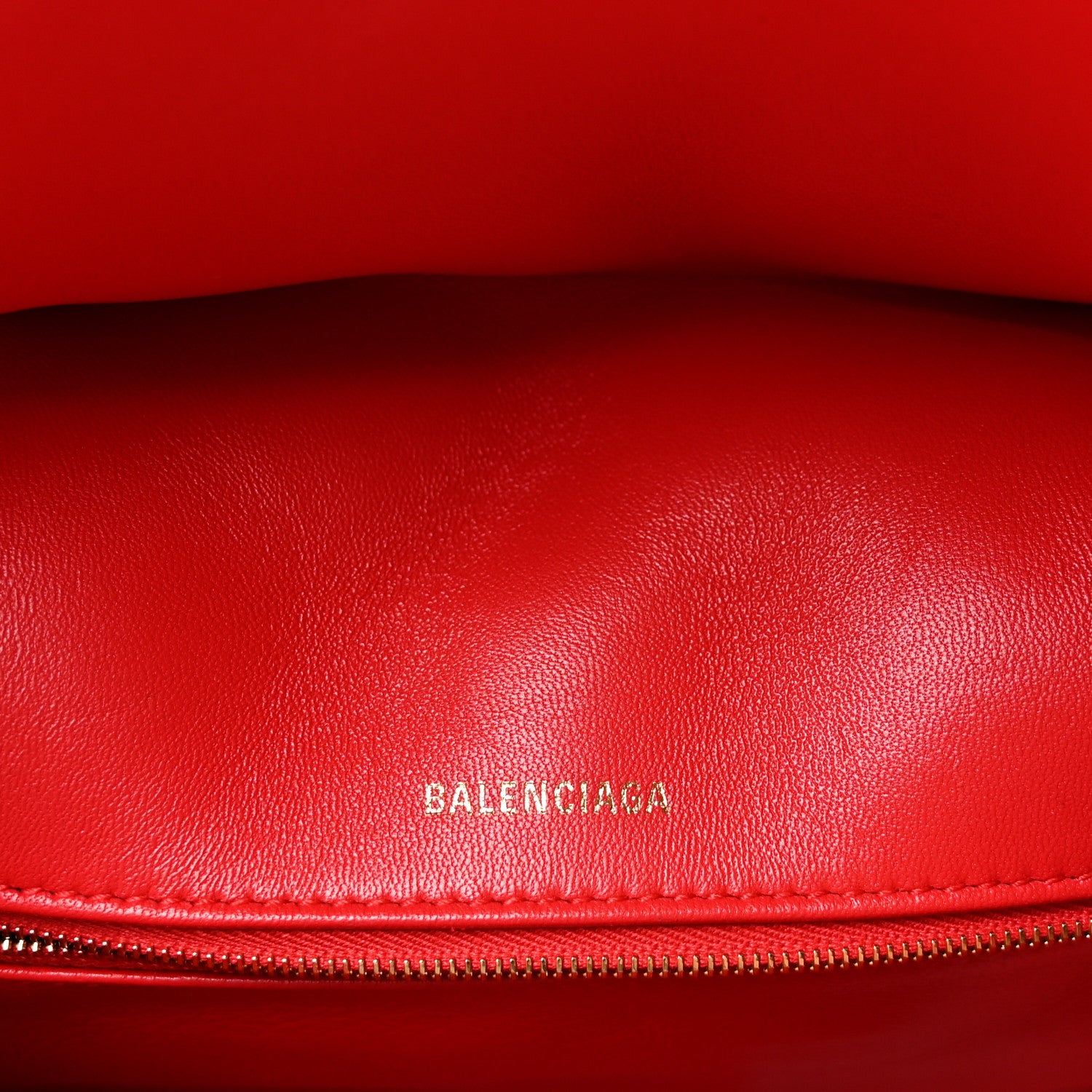 Balenciaga Nappa Calfskin Quilted Medium Touch B Shoulder Bag Bright Red 6 of 9
