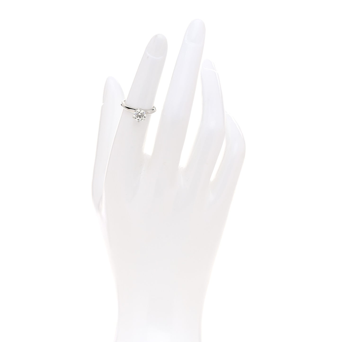 Platinum Diamond .81ct Solitaire Engagement Ring 48 4.5