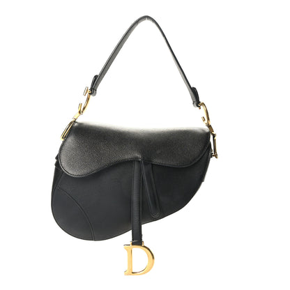 Christian Dior Grained Calfskin Saddle Bag Black 1 of 9