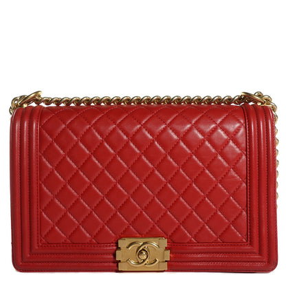 Chanel Lambskin Quilted New Medium Boy Flap Red 1 of 8