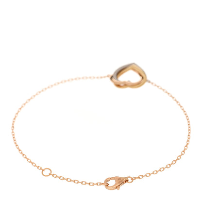 Cartier 18K Pink Yellow White Gold Trinity Heart Bracelet 2 of 3