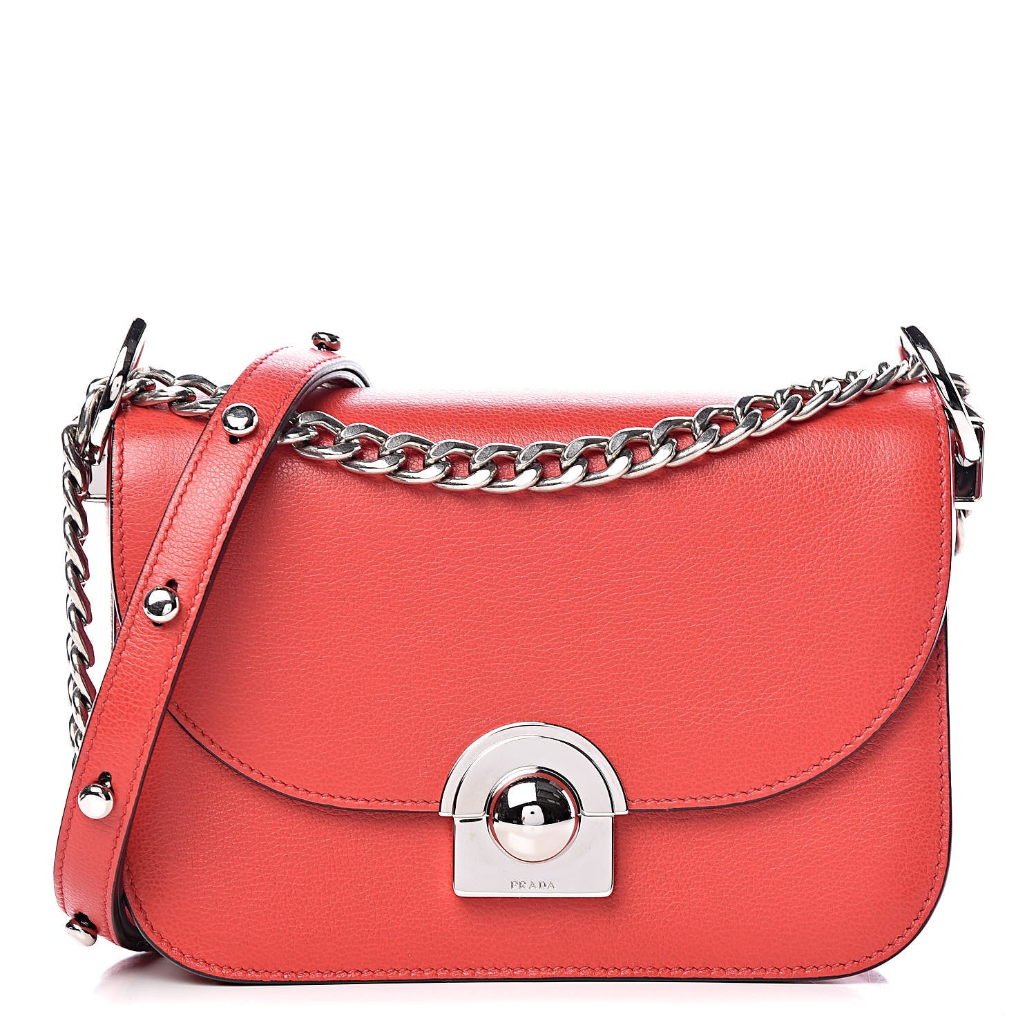 Prada Glace Calfskin Arcade Crossbody Bag Lacca 1 of 9