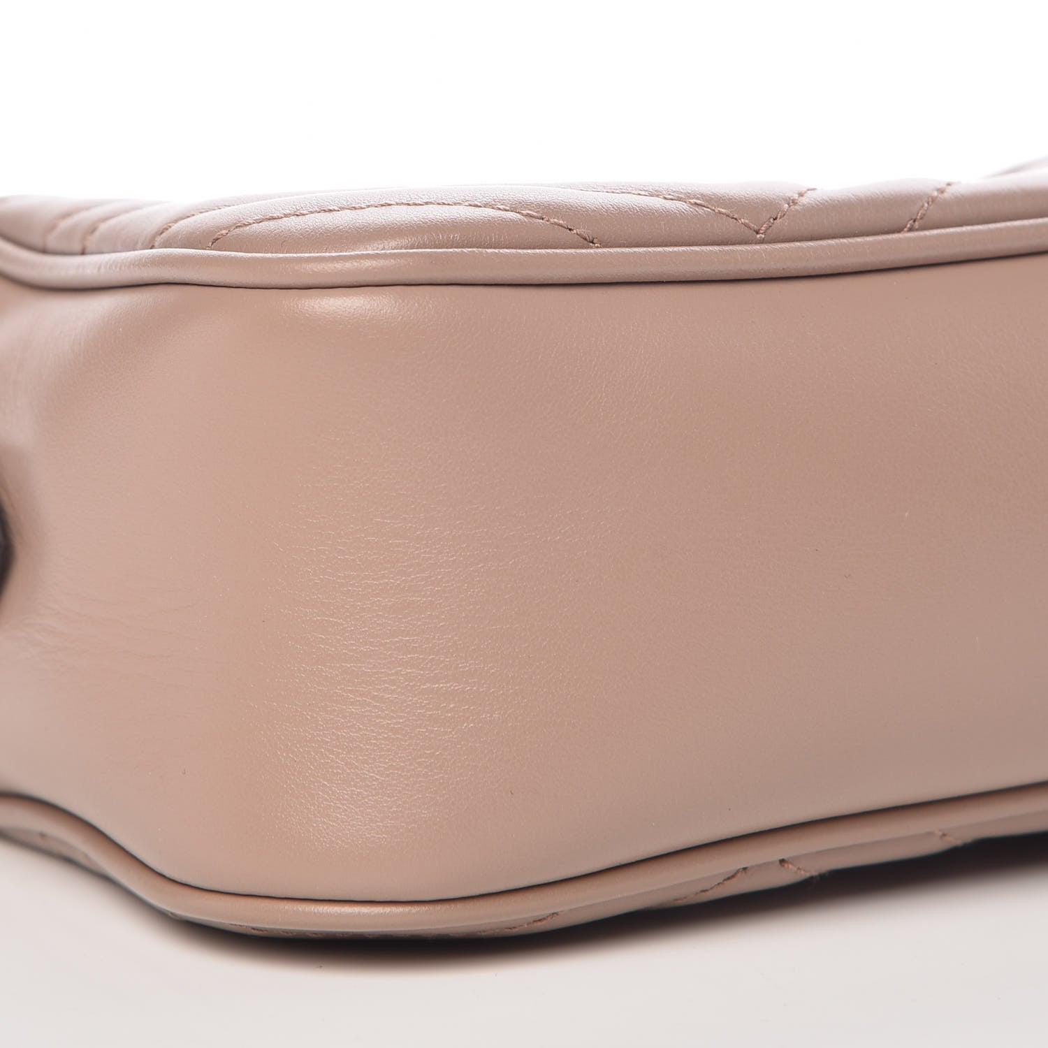 Gucci Calfskin Matelasse Small GG Marmont Chain Shoulder Bag Taupe 14 of 16