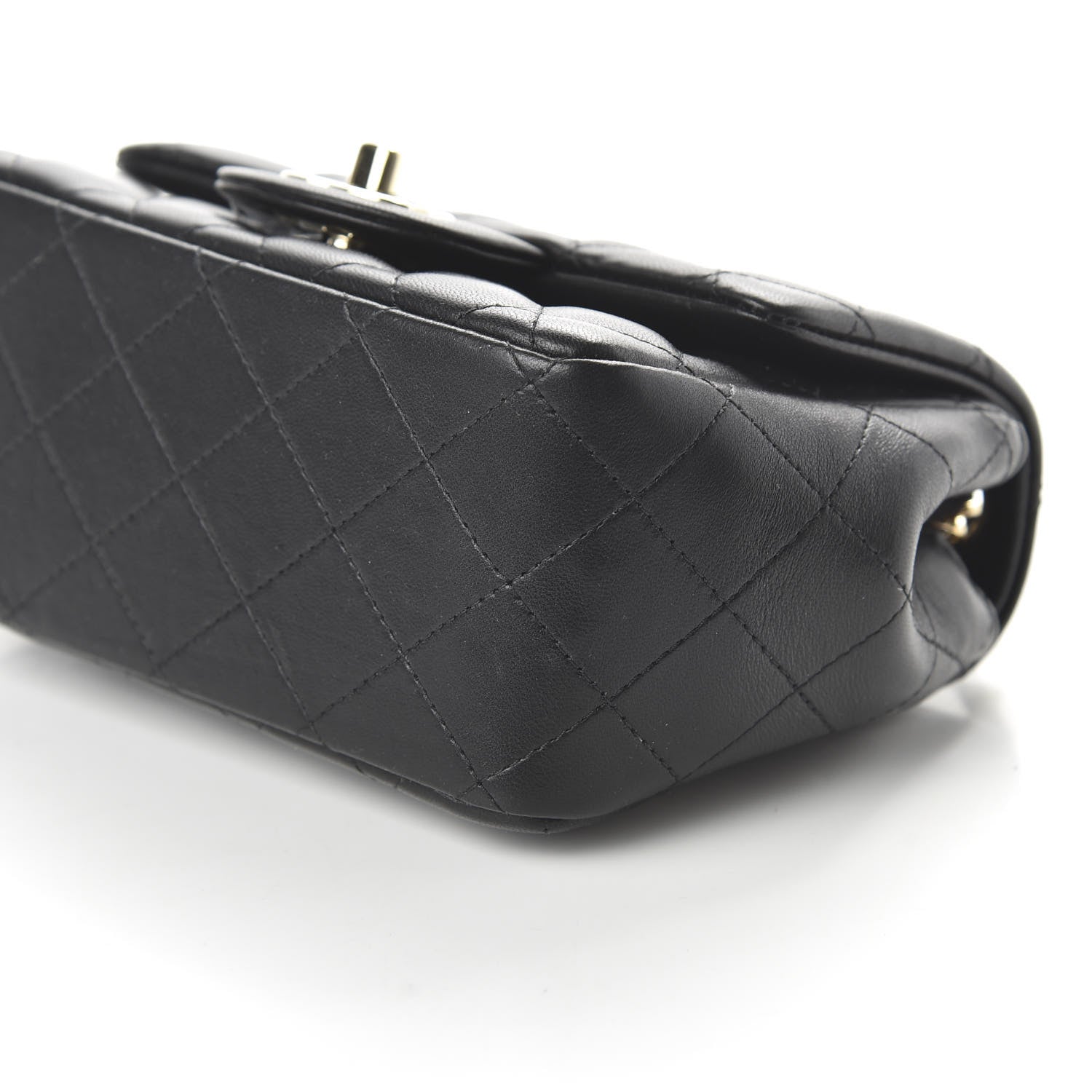 Chanel Lambskin Quilted Mini Square Flap Black 7 of 10