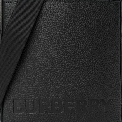 Burberry Grainy Calfskin Logo Embossed Crossbody Bag Black 7 of 10