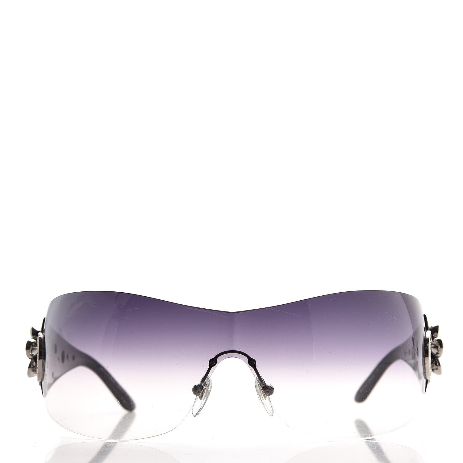 Bulgari Crystal Flower Sunglasses 652-B Black 2 of 10