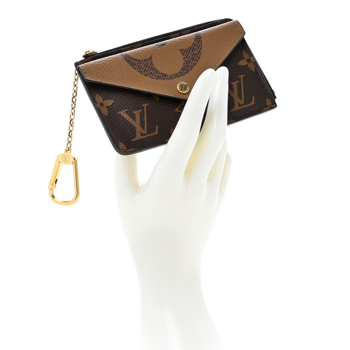Reverse Monogram Recto Verso Card Holder Brown