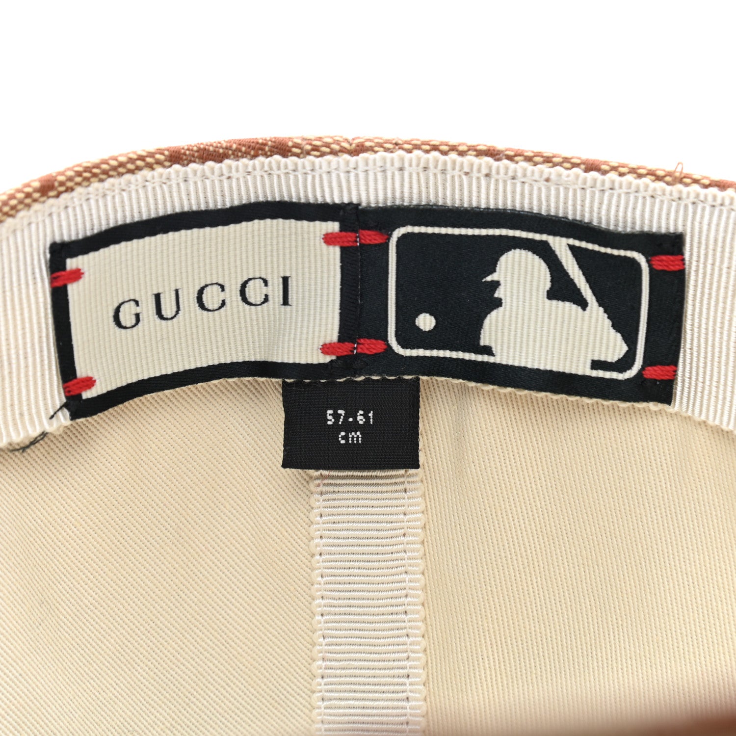 Gucci X MLB Monogram LA Dodgers Baseball Hat 57-61 Beige Ruggine 8 of 8