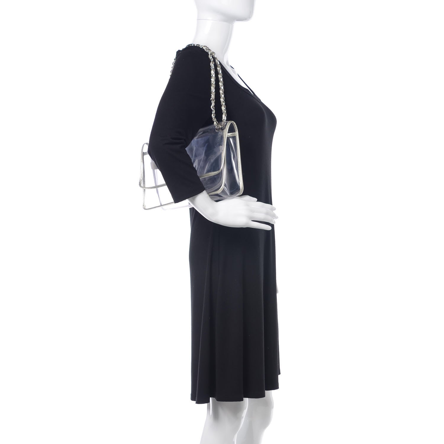 Chanel Vinyl Lambskin Large Naked Flap Silver 3 of 8