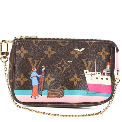 Louis Vuitton Monogram 2016 Christmas Animation Mini Pochette Accessories Rose Ballerine 1 of 6