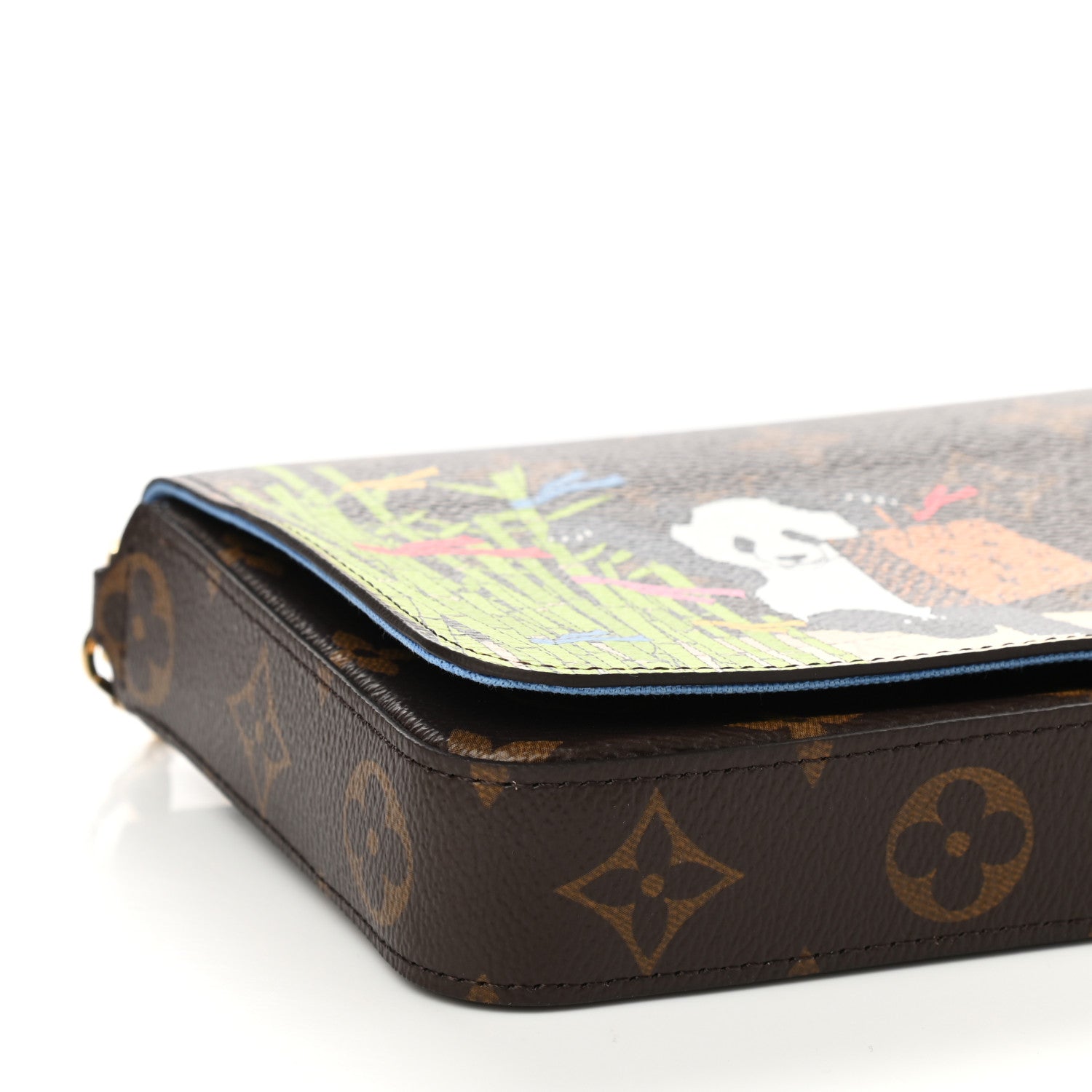 Louis Vuitton Monogram 2021 Christmas Animation China Wall Pochette Felicie Chain Wallet Myosotis Blue 8 of 10