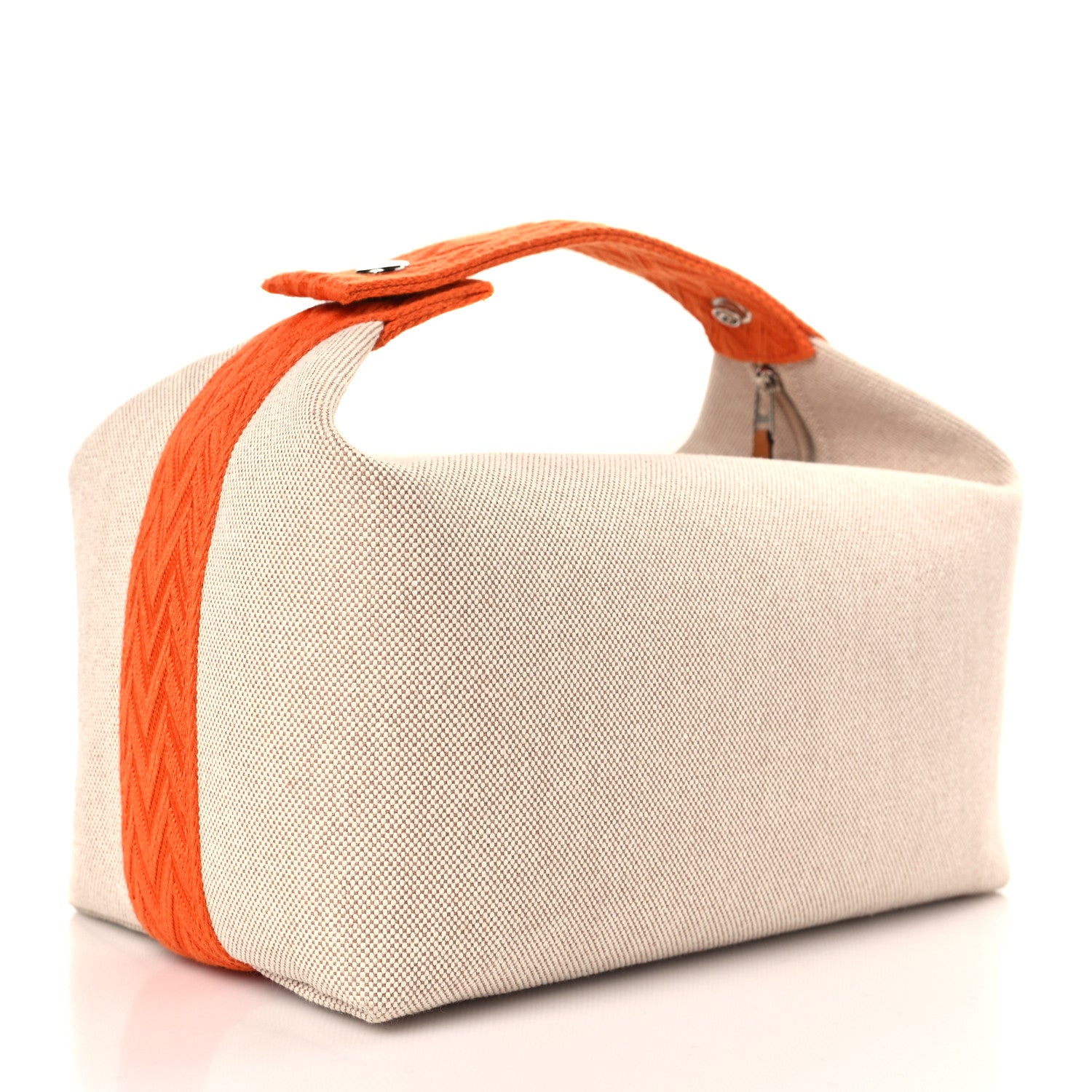 Hermes Canvas Large Bride-A-Brac Pouch Natural Orange 3 of 8