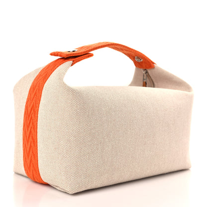 Hermes Canvas Large Bride-A-Brac Pouch Natural Orange 3 of 8