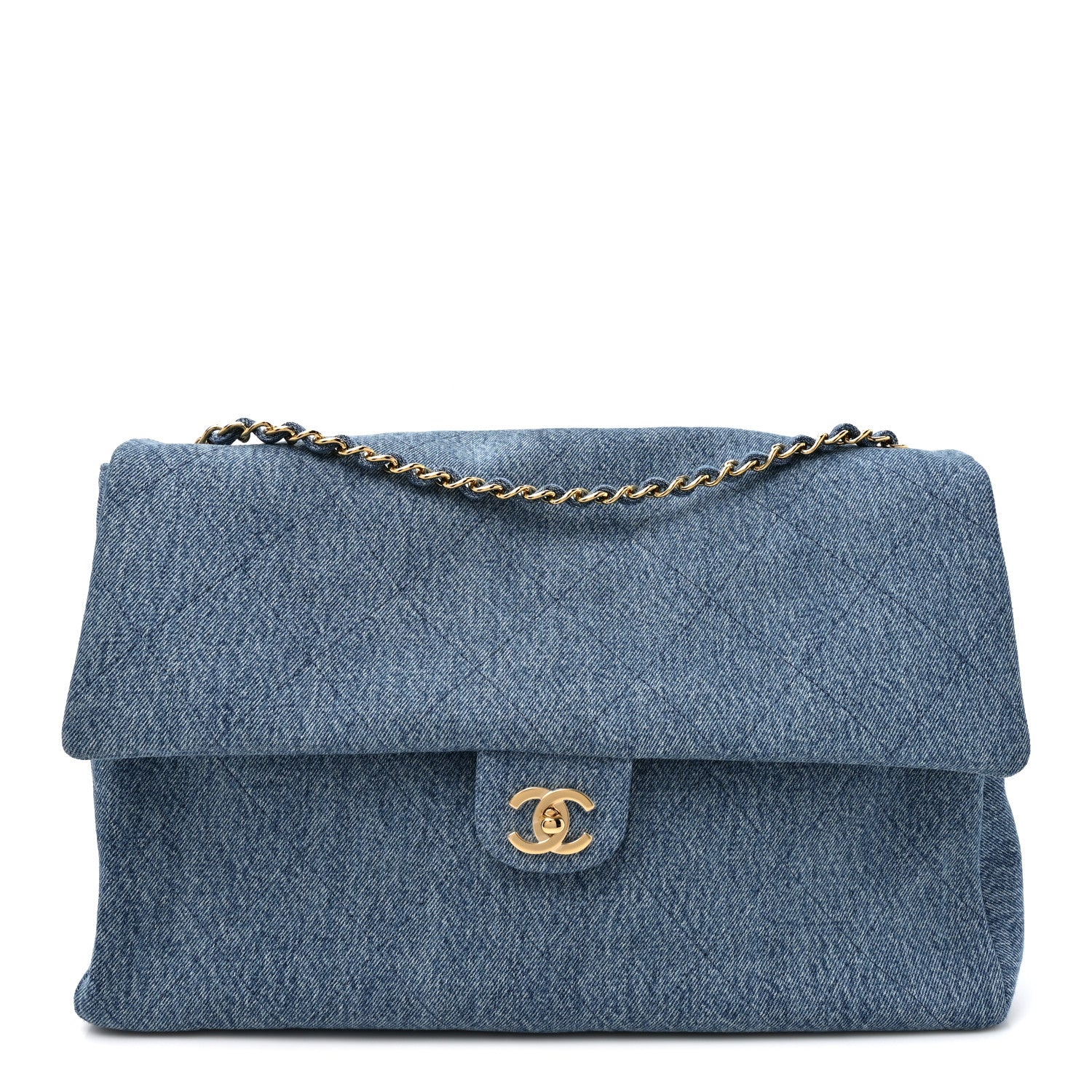Chanel Denim Souplissimo Maxi Flap Blue 1 of 9