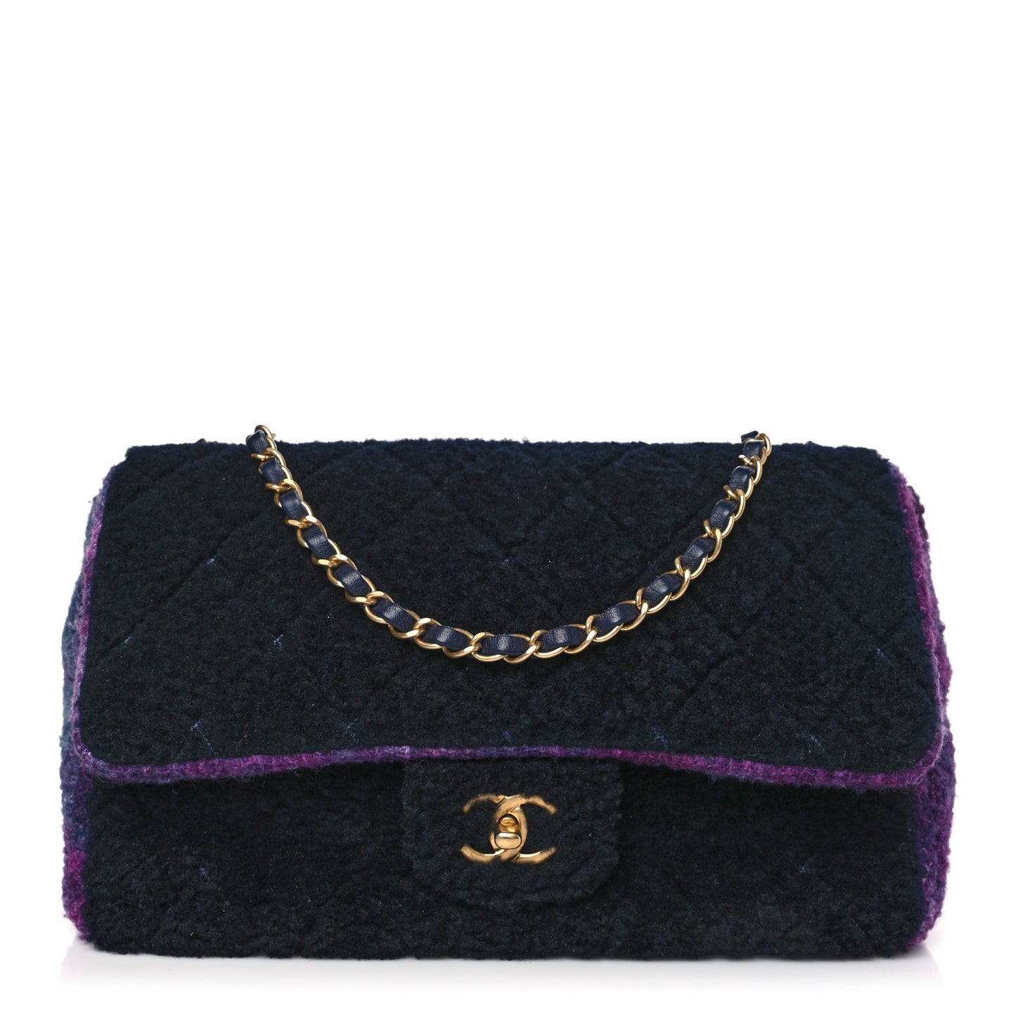 Wool Quilted Jumbo Flap Multicolor
