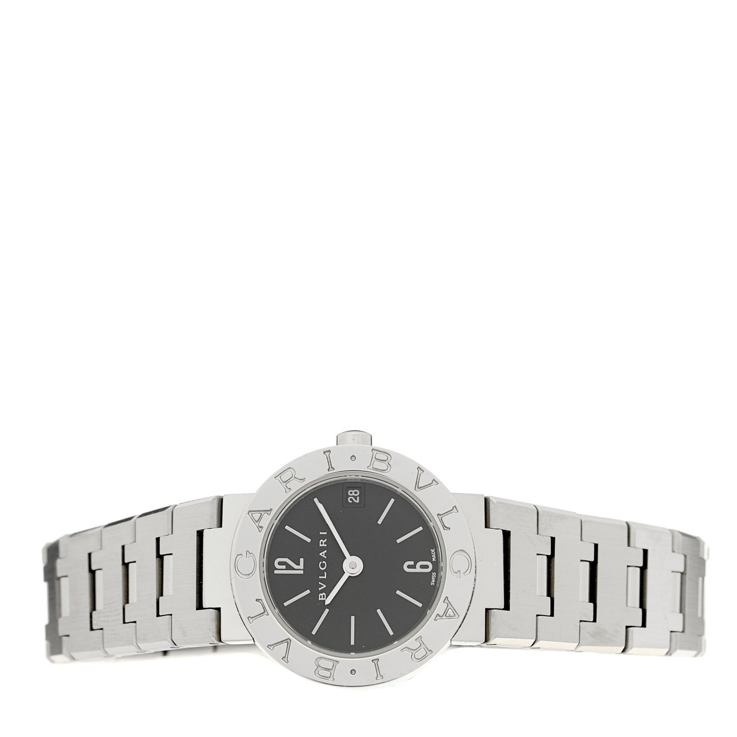 Stainless Steel 23mm Quartz Watch Black