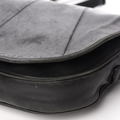 Saint Laurent Lambskin Horn Messenger Bag Black 10 of 17