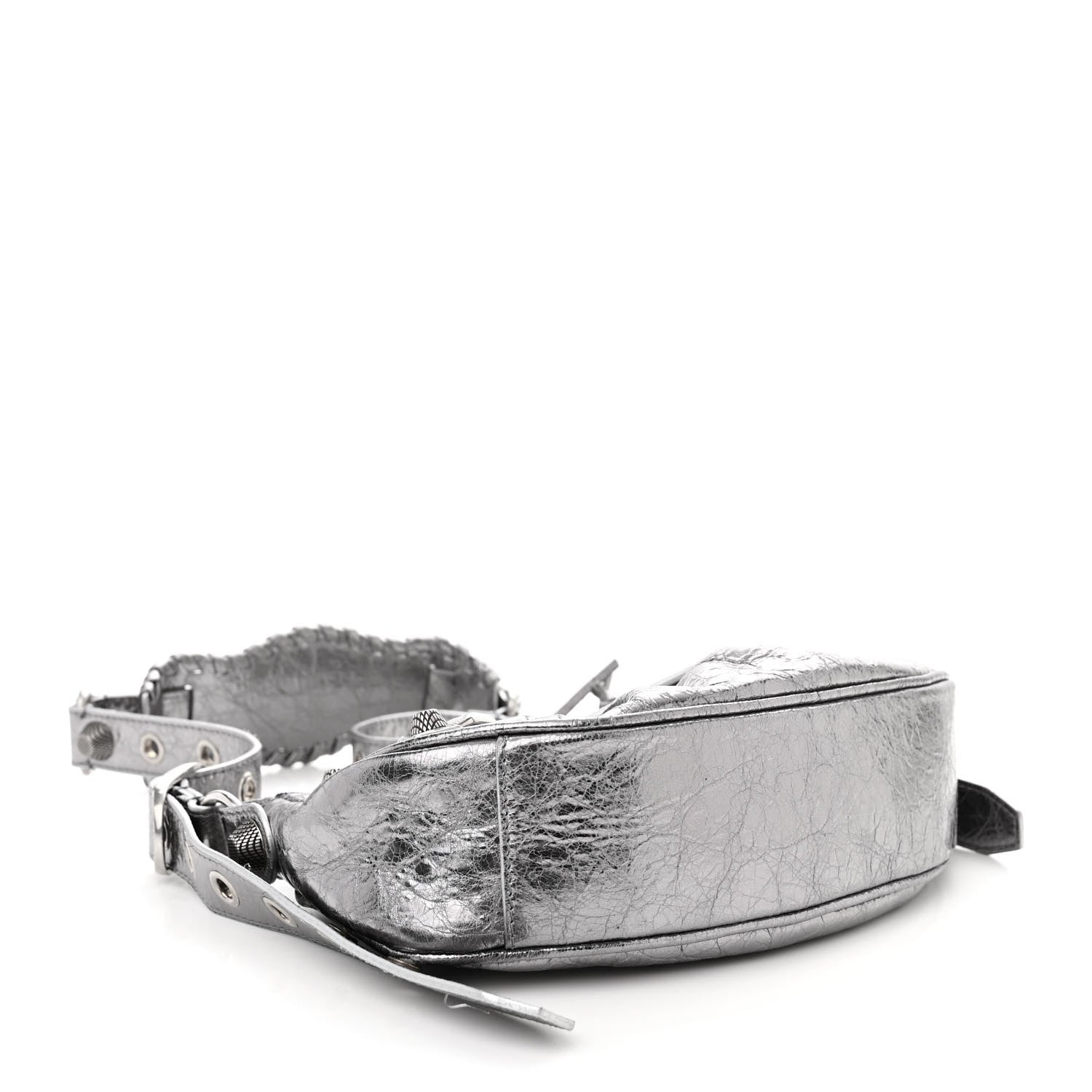 Balenciaga Metallic Agneau Arena Le Cagole Shoulder Bag XS Silver 4 of 12