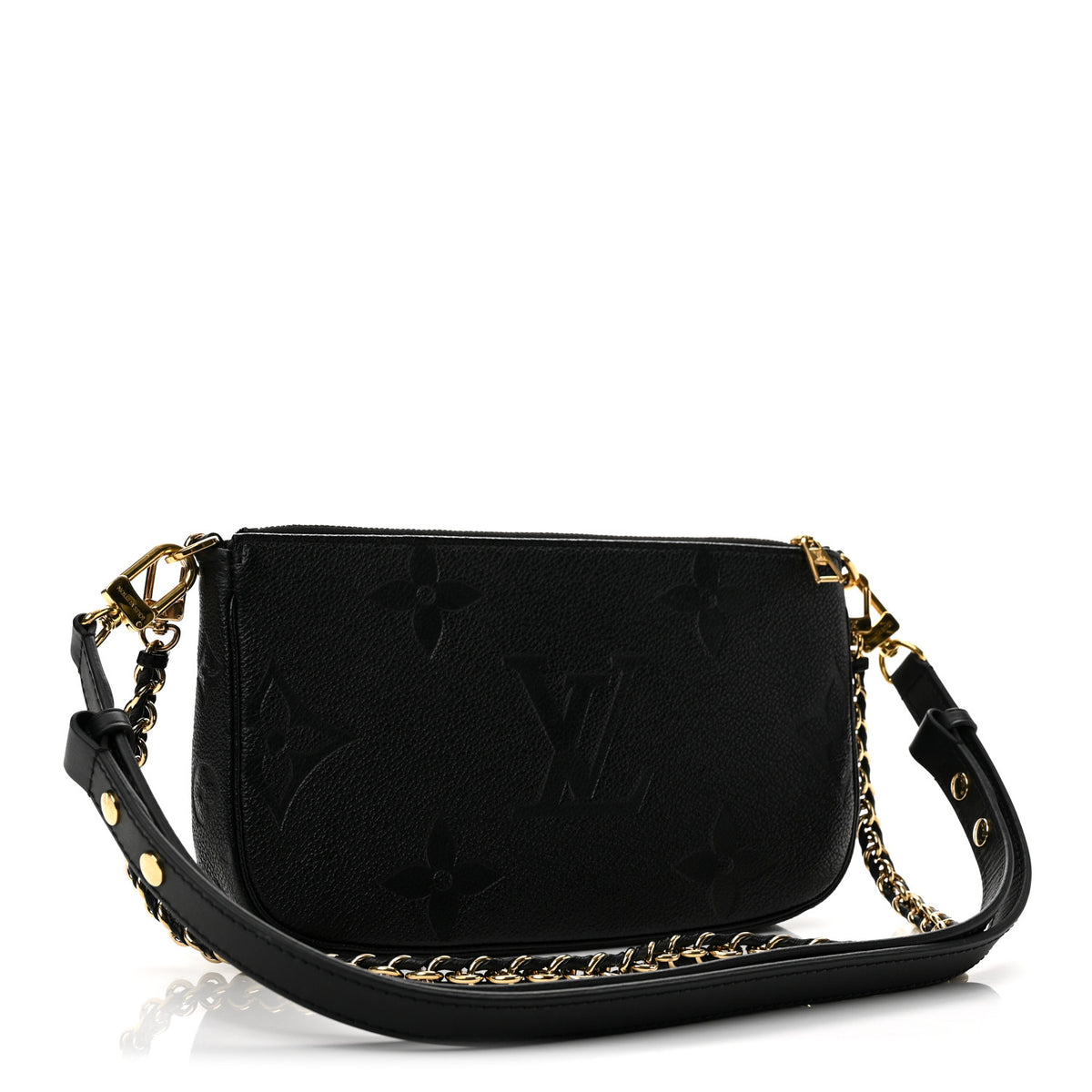 Louis Vuitton Empreinte Monogram Giant Multi Pochette Accessories Black 3 of 12