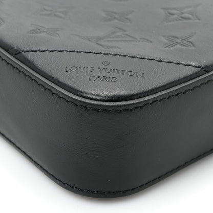 Louis Vuitton LOUIS VUITTON Calfskin Monogram Shadow Duo Messenger Black 11 of 12