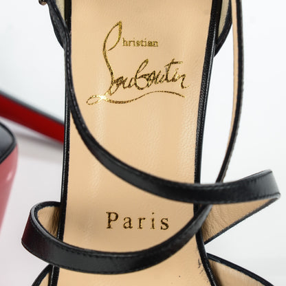 Christian Louboutin Kid Cross Me 150 Sandals 37.5 Black 7 of 7