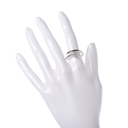 Cartier 18K White Gold Diamond Juste Un Clou Ring 56 7.5 2 of 4