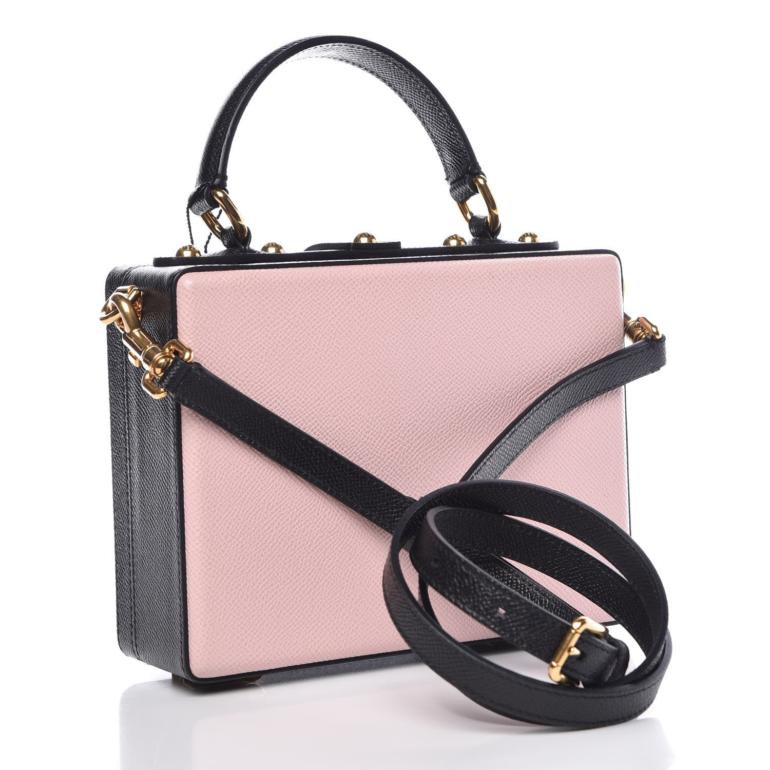 Dolce & Gabbana Dauphine Embellished Box Bag Black Rosa Carne 3 of 9
