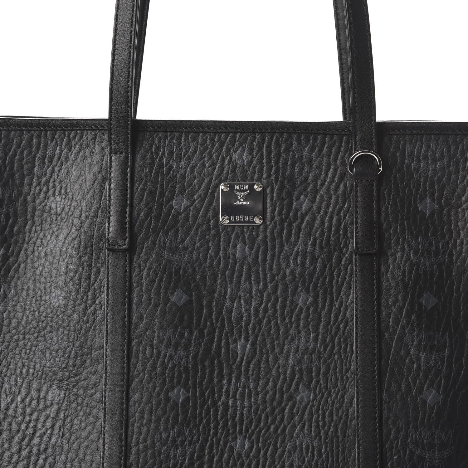 MCM Visetos Toni Shopper Tote Black 10 of 10