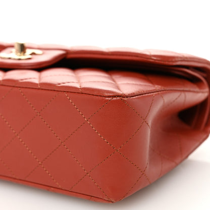 Chanel Lambskin Quilted Small Double Flap Brown 10 of 11