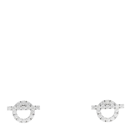 Hermes 18K White Gold Diamond Finesse Earrings 1 of 5
