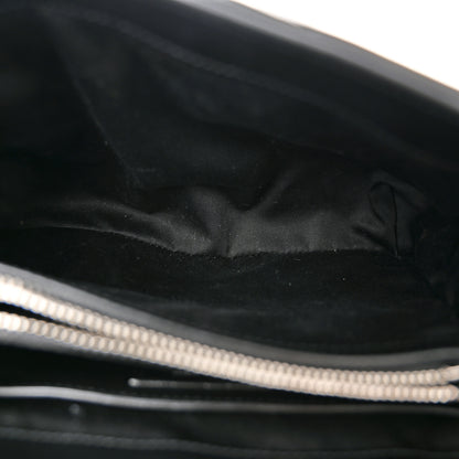 Saint Laurent Calfskin Y Quilted Monogram Small Loulou Chain Satchel Black 5 of 10