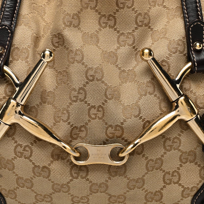 Gucci Monogram Large Horsebit 85th Anniversary Hobo Dark Brown 8 of 15
