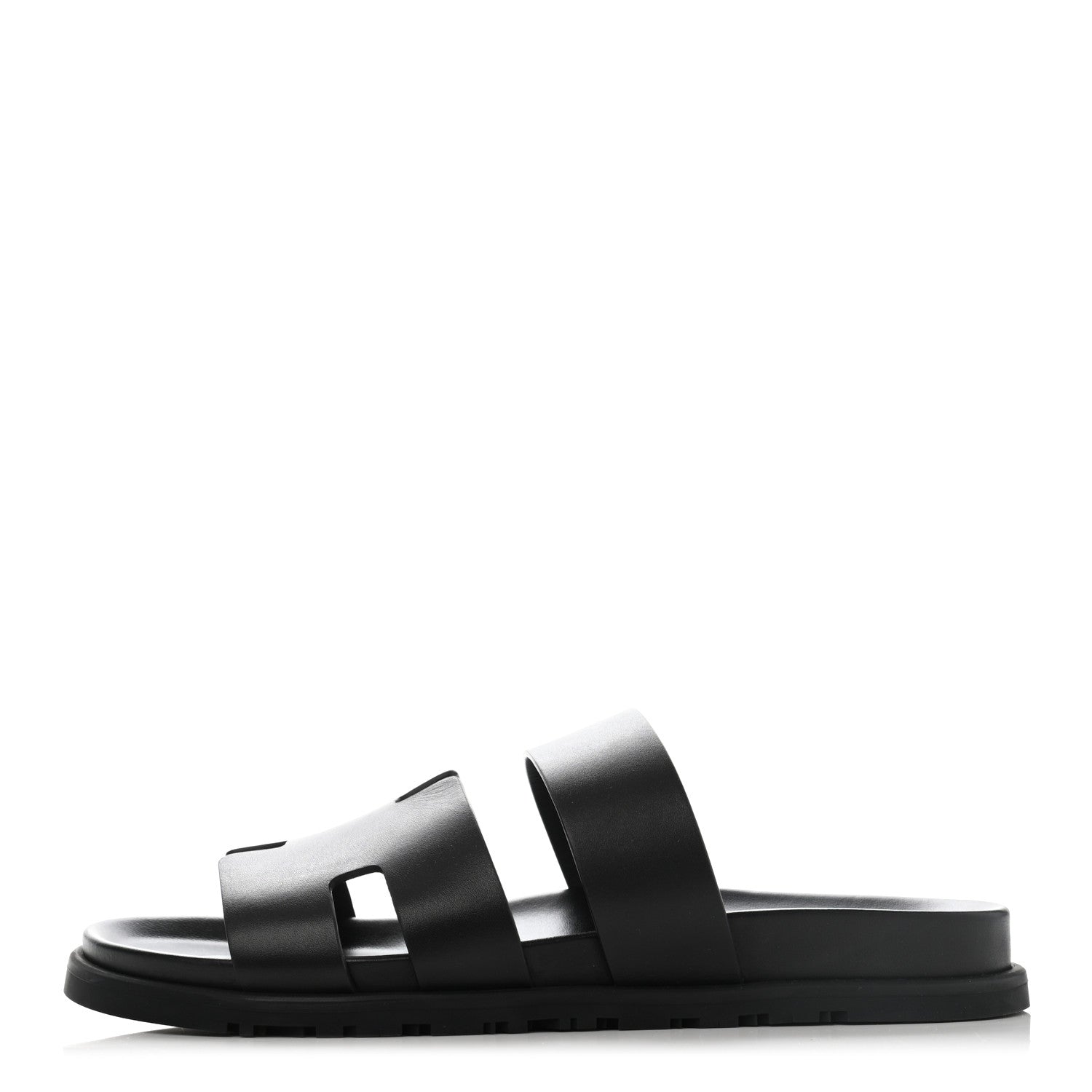 Hermes Calfskin Mens Ankara Sandals 42 Black 1 of 8