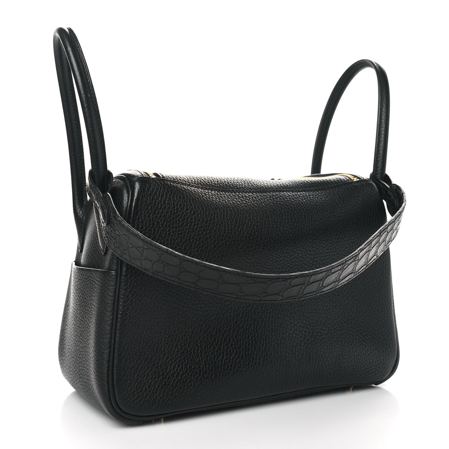 Taurillon Clemence Matte Niloticus Crocodile Touch Lindy 26 Black
