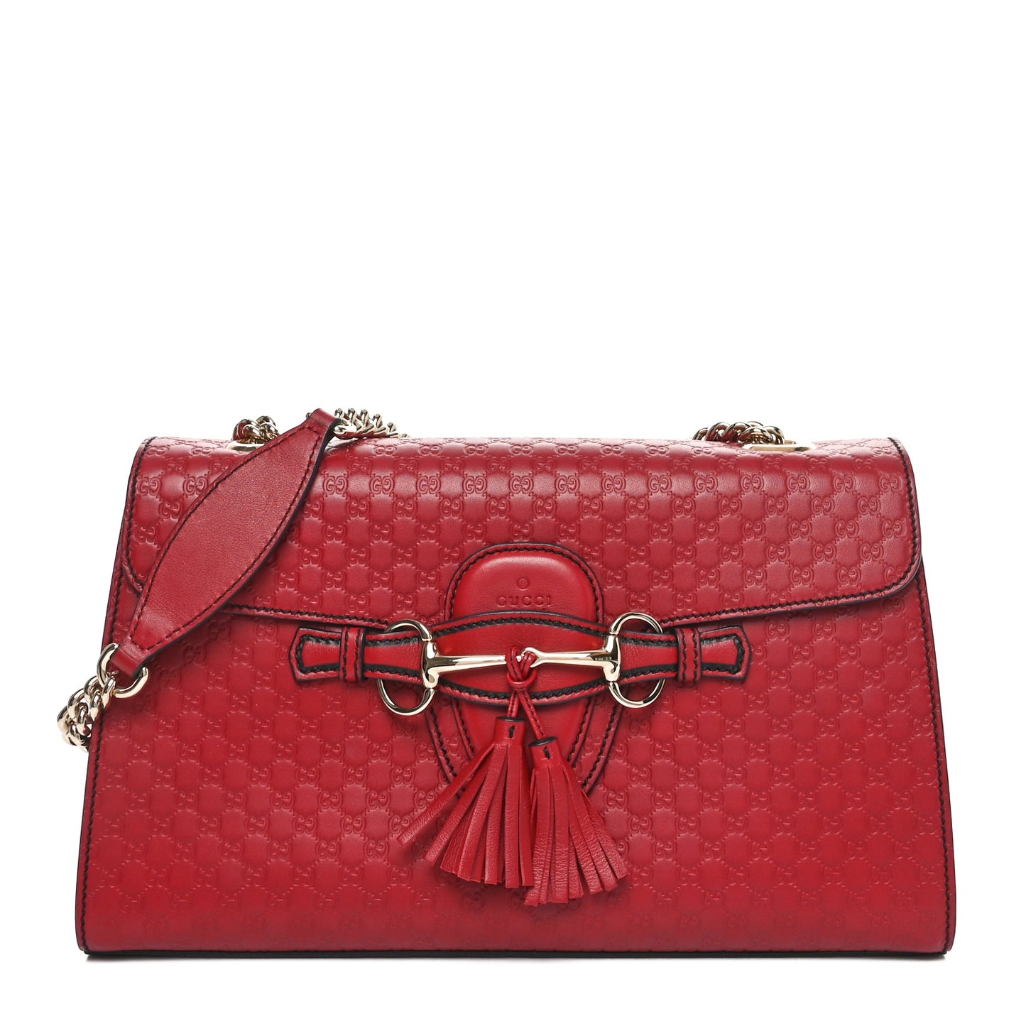 Microguccissima Medium Emily Chain Shoulder Bag Red