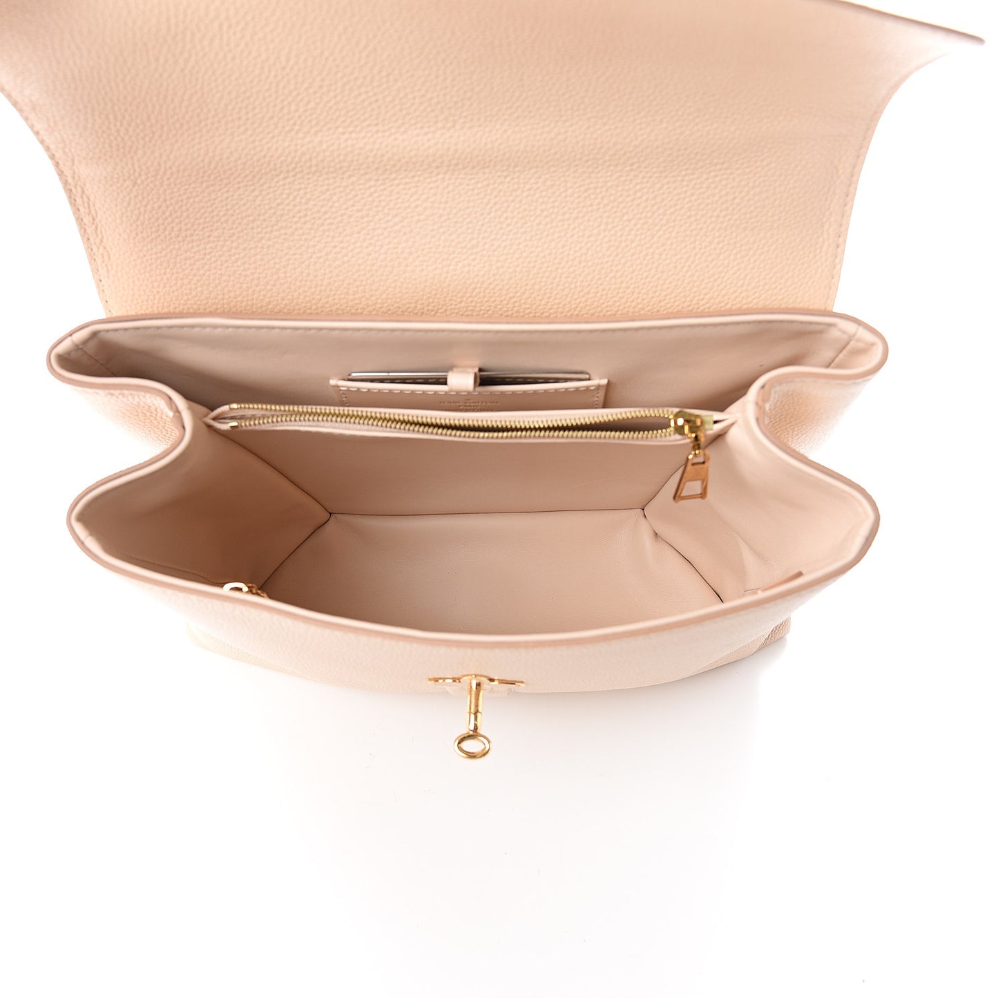 Grained Smooth Calfskin Rose Des Vents MM Creme