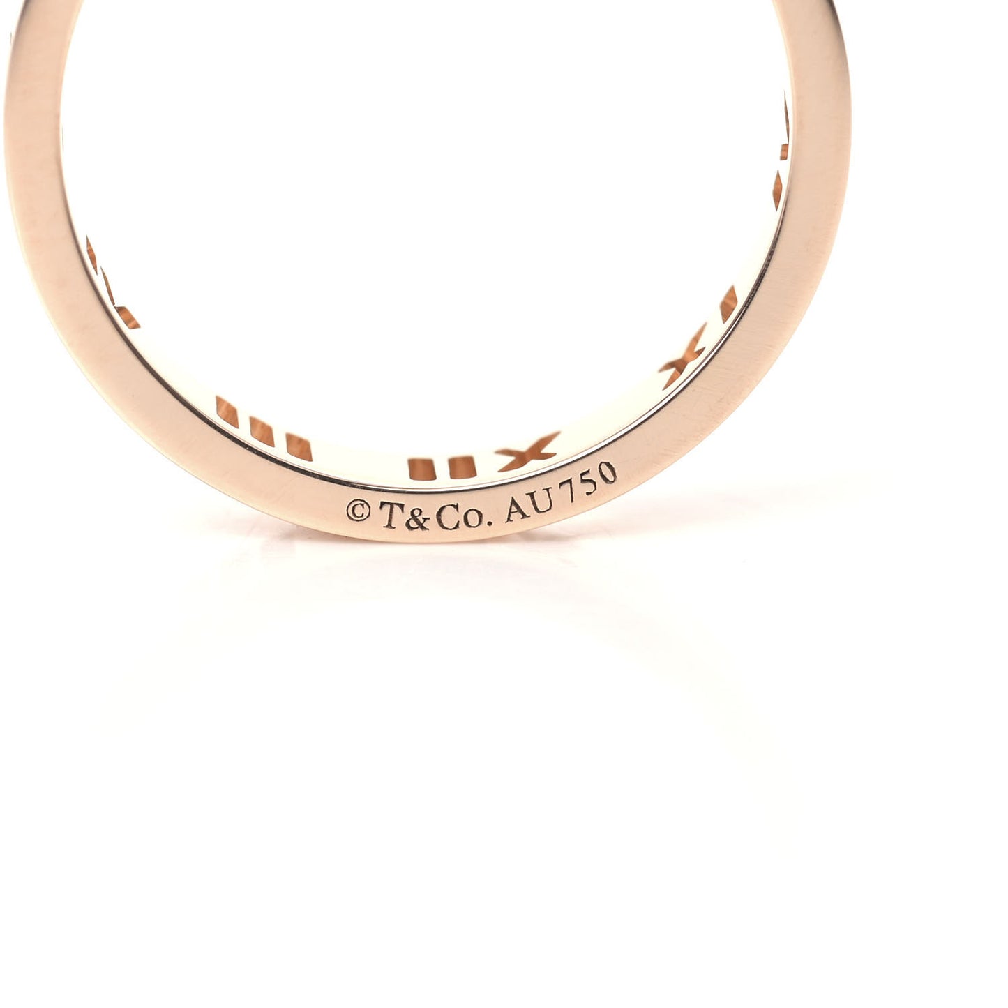 18K Rose Gold Diamond Atlas Pierced Ring 53 6.5