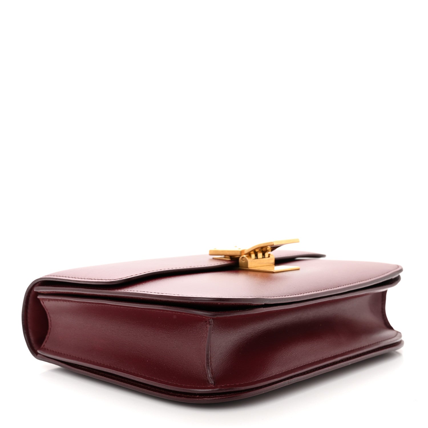 Celine Box Calfskin Medium Classic Box Flap Bag Burgundy 4 of 12