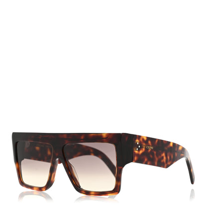 Celine Acetate Chunky Rectangle Sunglasses CL 40092I Tortoise 1 of 6