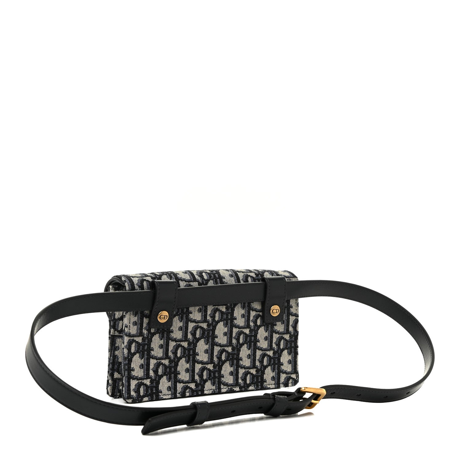 Christian Dior Oblique Saddle Belt Bag Blue 2 of 11