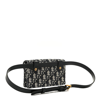 Christian Dior Oblique Saddle Belt Bag Blue 2 of 11