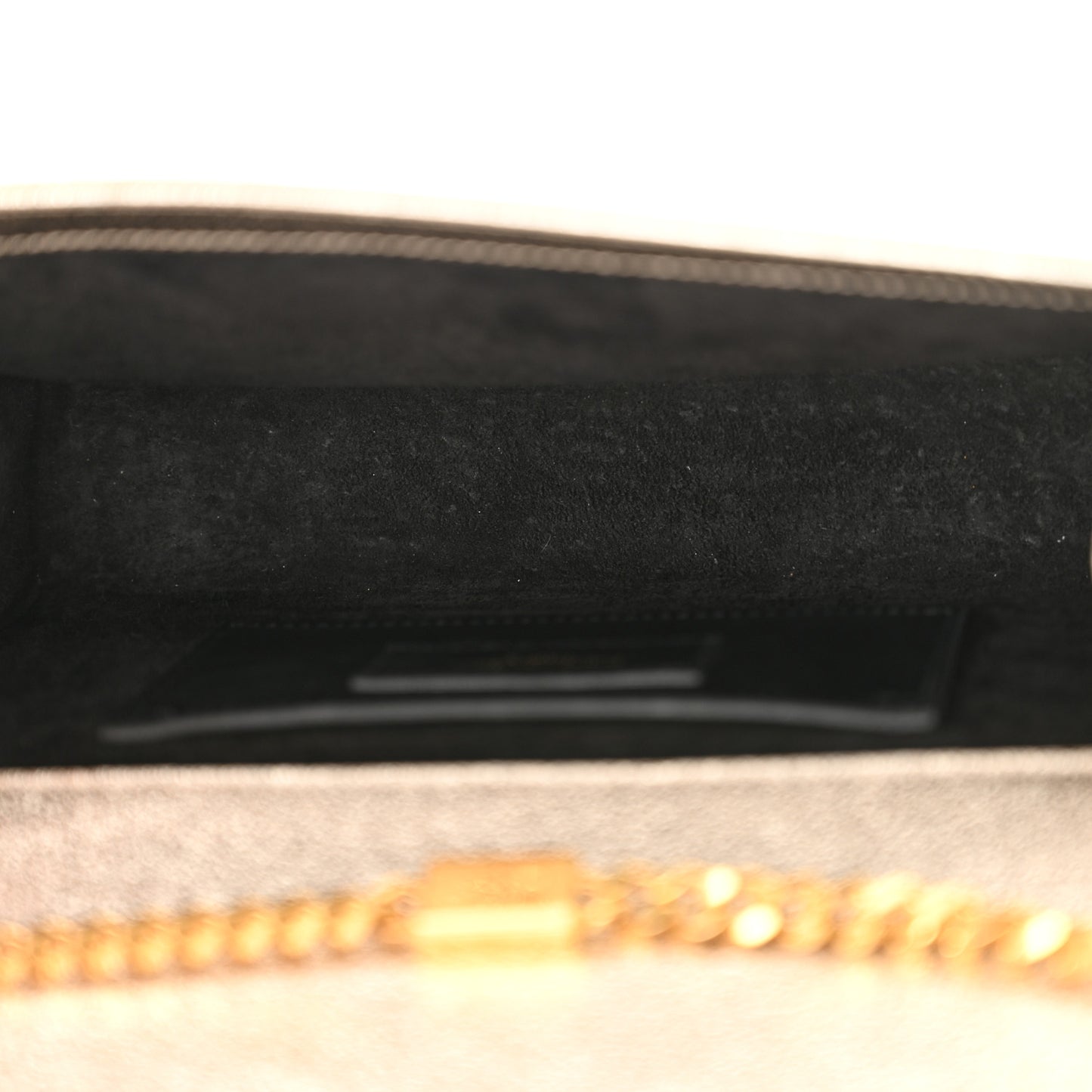 Metallic Calfskin  Star Studded Monogram Wallet on Chain Pale Gold