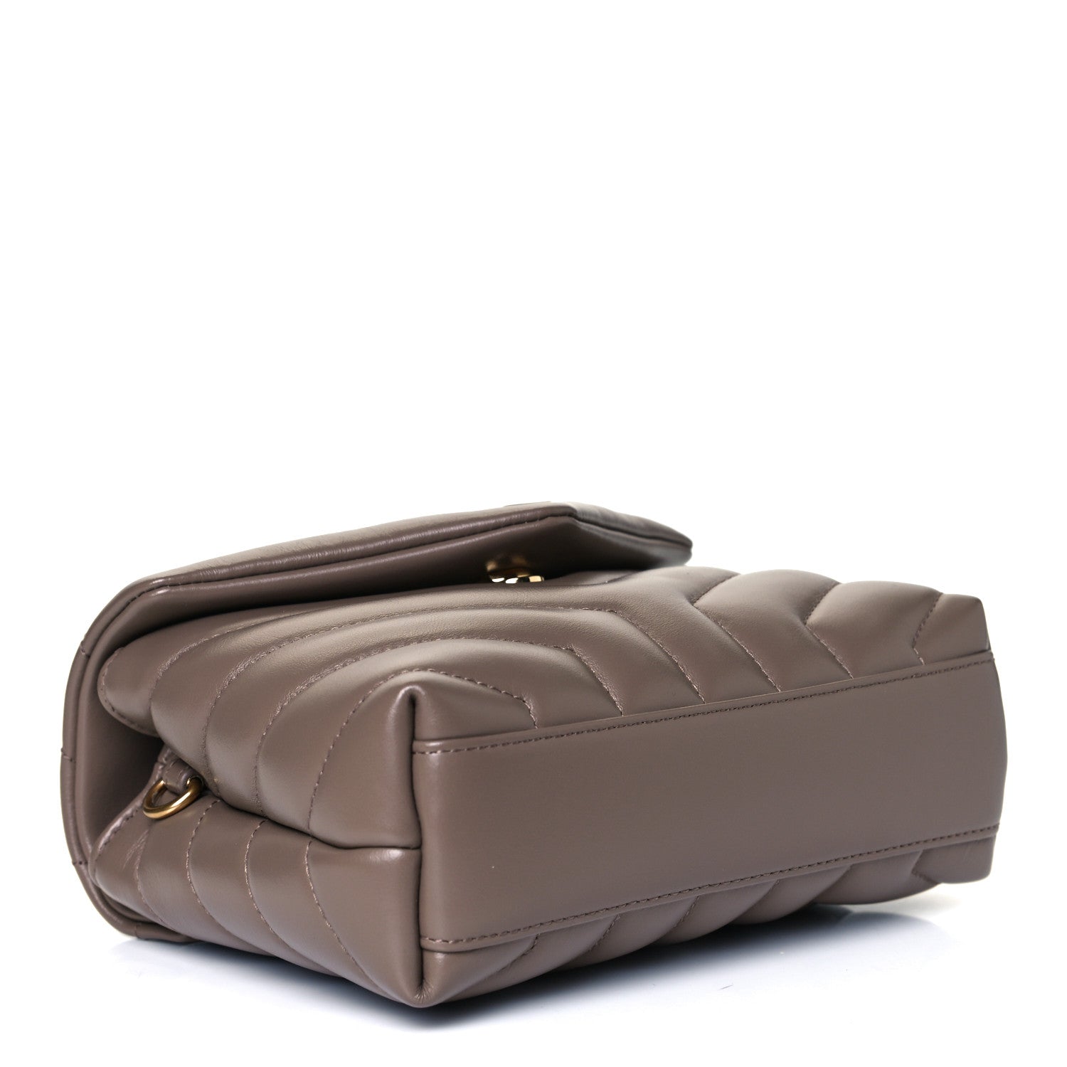 Saint Laurent Calfskin Y Quilted Monogram Toy Loulou Crossbody Bag Dark Beige 4 of 12