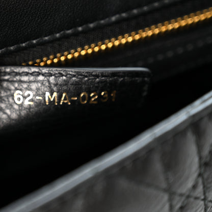 Christian Dior Calfskin Cannage Small Caro Bag Black 7 of 11