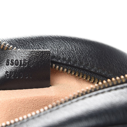 Gucci Azalea Calfskin Matelasse Heart Mini GG Marmont Round Shoulder Bag Black 7 of 12