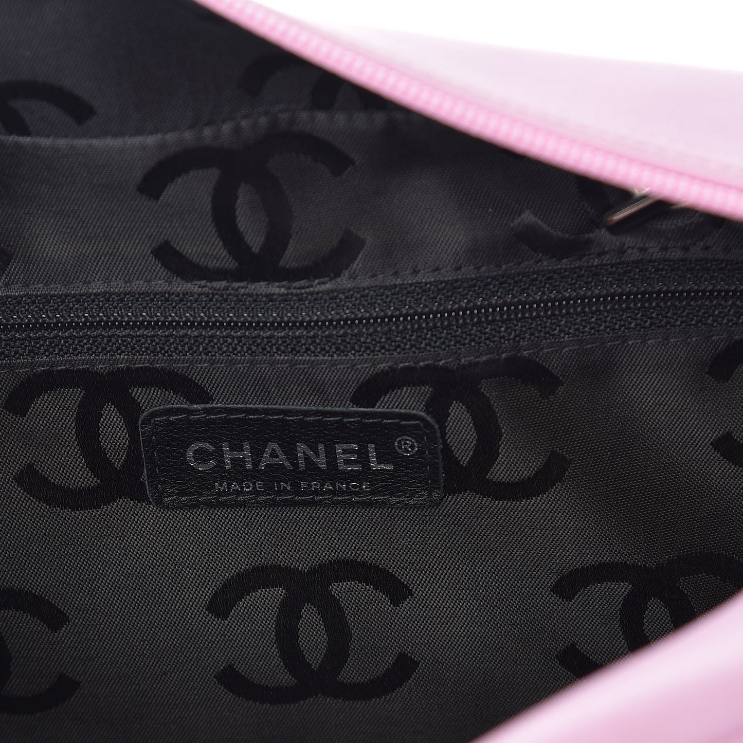 Calfskin Quilted Large Cambon Bowler Pink Black